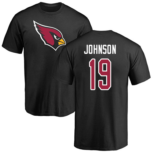 Arizona Cardinals Men Black KeeSean Johnson Name And Number Logo NFL Football #19 T Shirt->arizona cardinals->NFL Jersey